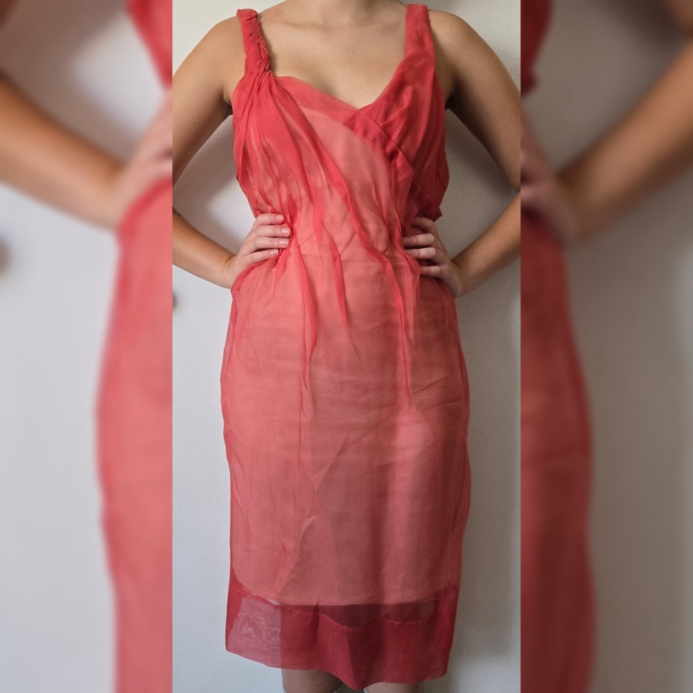BCBG MaxAzria Runway Crinkle Tulle Dress Sz S